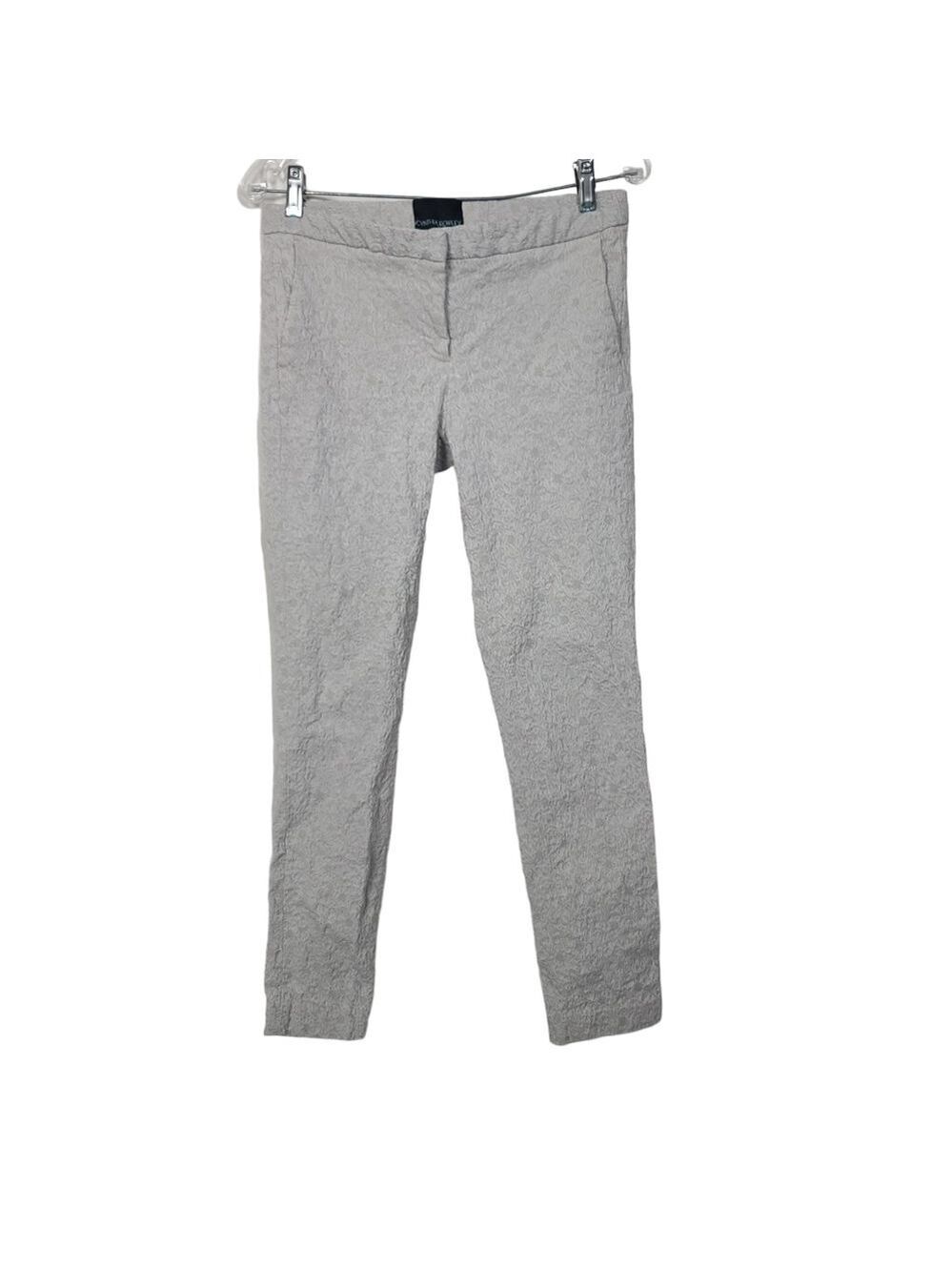 Cynthia Rowley Gray Textured Pants 6
